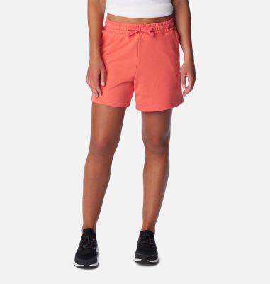 Clearance RYRJJ Women's Casual Bermuda Shorts Summer Stylish Short Pant  Pleated Elastic Waist Wide Leg Cotton Linen Beach Shorts with  Pockets(Orange,3XL) 