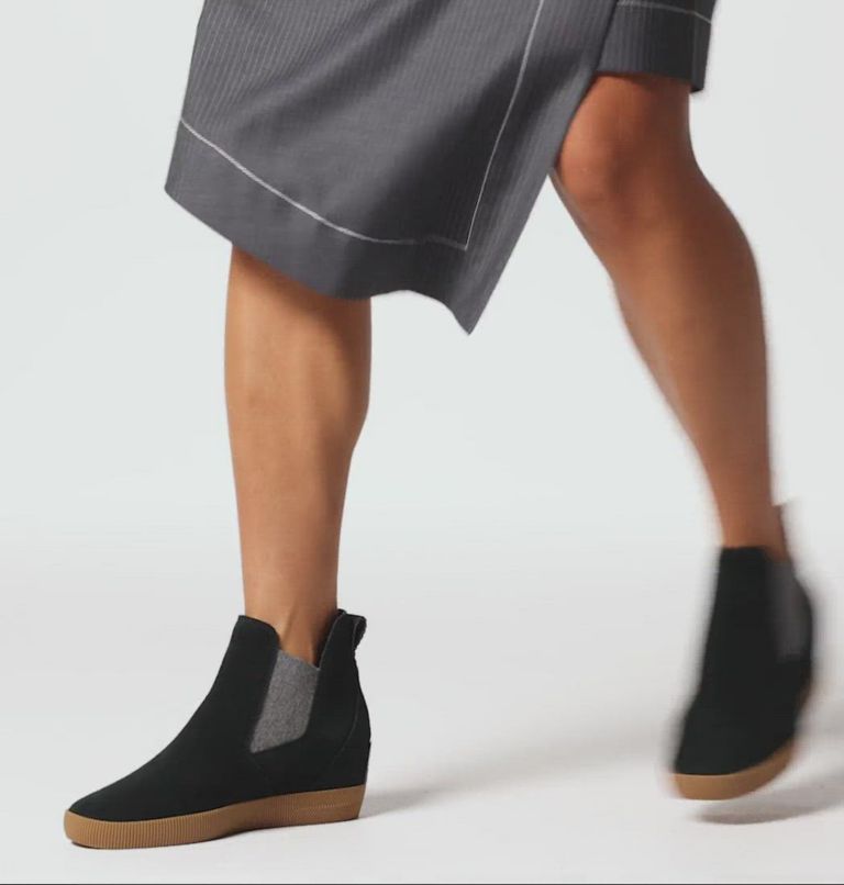 OUT N ABOUT Slip-On Women's Wedge, Color: Black, Gum 16
