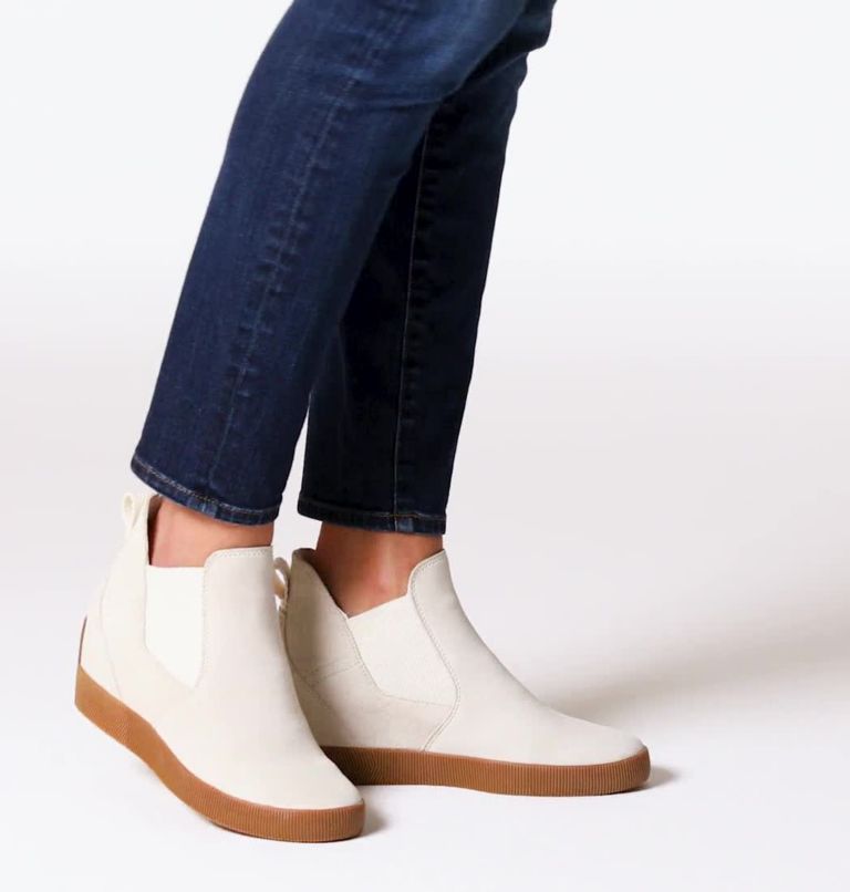 Thumbnail: Women's Out N About Slip-On Wedge Bootie, Color: Chalk, White, image 2