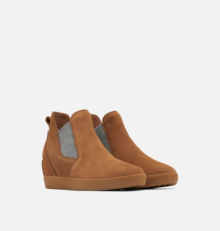 Wedge slip on clearance boots