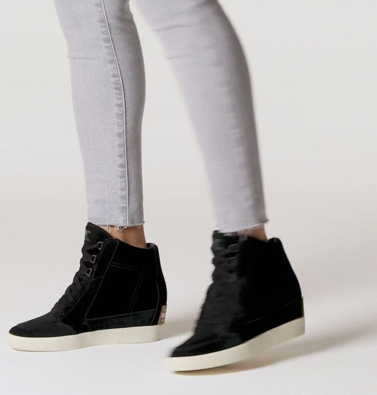 OUT N ABOUT Women's Wedge, Color: Black, Sea Salt