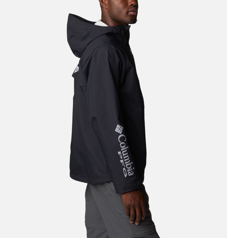 Men's PFG Omni-Tech 3D Rain Jacket, Color: Black, image 3