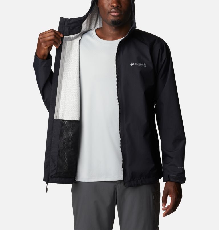 Thumbnail: Men's PFG Omni-Tech 3D Rain Jacket, Color: Black, image 5