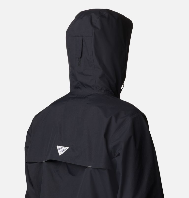Men's PFG Omni-Tech 3D Rain Jacket, Color: Black, image 7