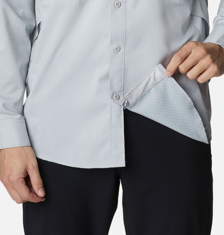 Thumbnail: Men's PFG Blood ‘N Guts Zero Airgill Long Sleeve Shirt, Color: Cool Grey, image 6