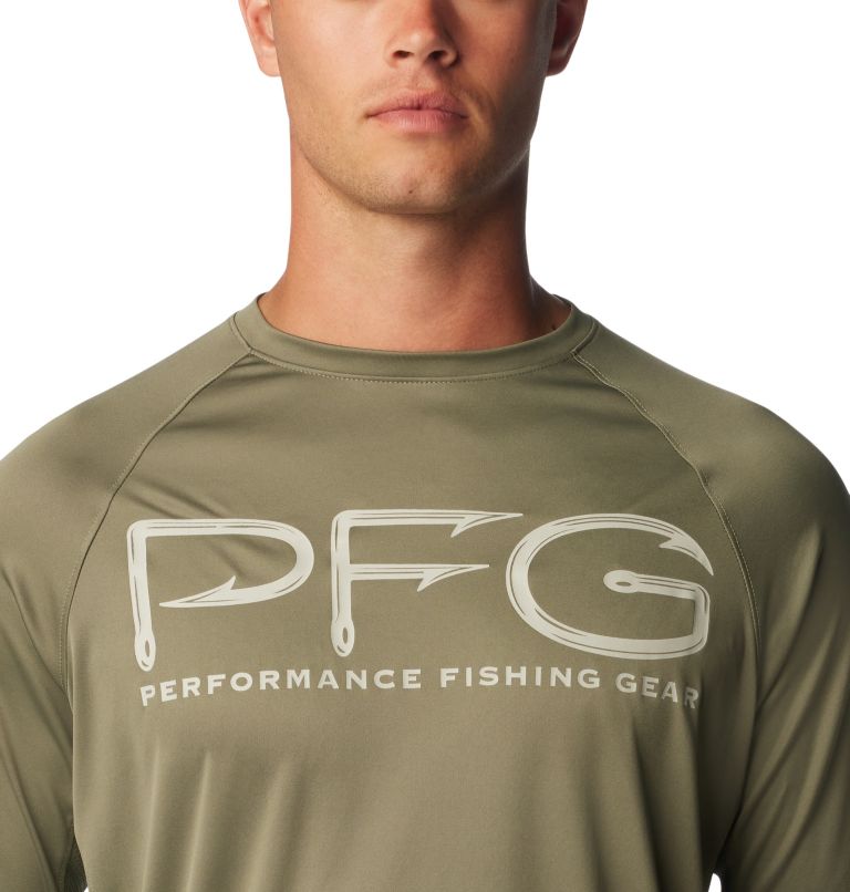 PFG Fishing Shirts SPF 50+ Moisture Wicking Polyester Performance Fishing  wear Men Long Sleeve Vented