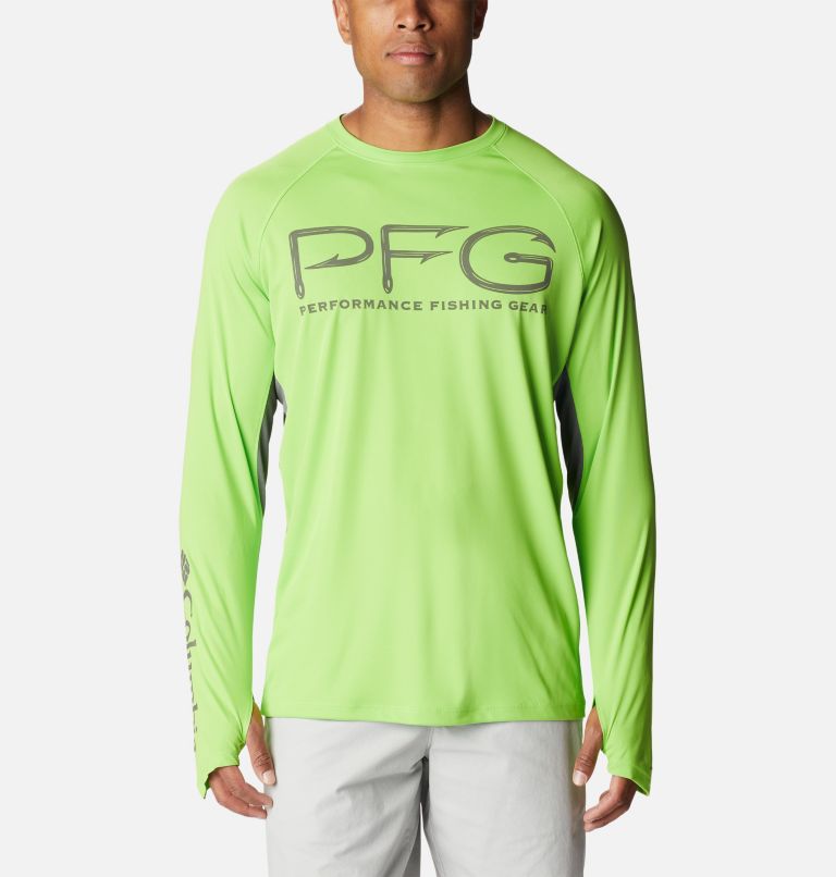 Columbia Men's PFG Terminal Tackle Long Sleeve Fishing Tee Shirt - Xs - Grey