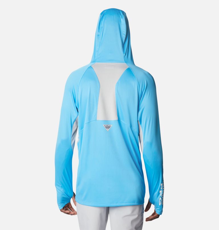 Men's PFG Terminal Tackle Vent Hoodie, Color: Riptide, Cool Grey, image 2