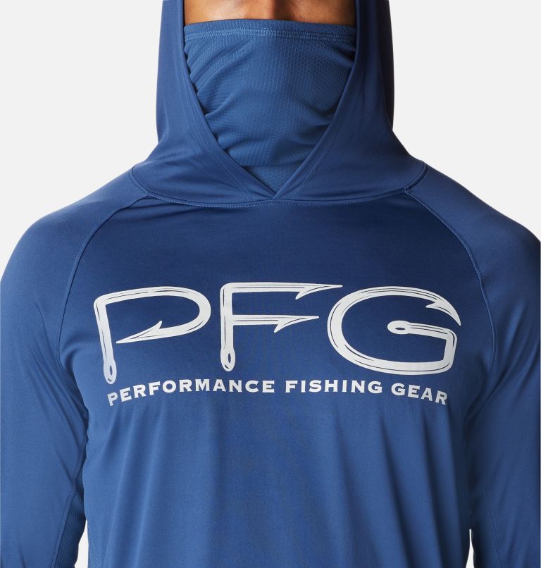 Men's PFG Terminal Tackle Vent Hoodie, Color: Carbon, Cool Grey, image 4