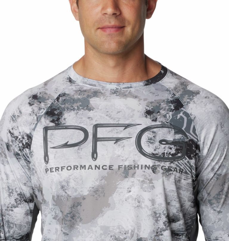Men's Super Terminal Tackle Vent Sun Protective Long Sleeve T-Shirt, Color: Cool Grey Deepwaters Camo, image 4