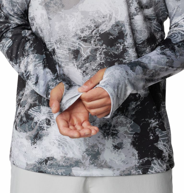 Men's Super Terminal Tackle Vent Sun Protective Long Sleeve T-Shirt, Color: Cool Grey Deepwaters Camo, image 6