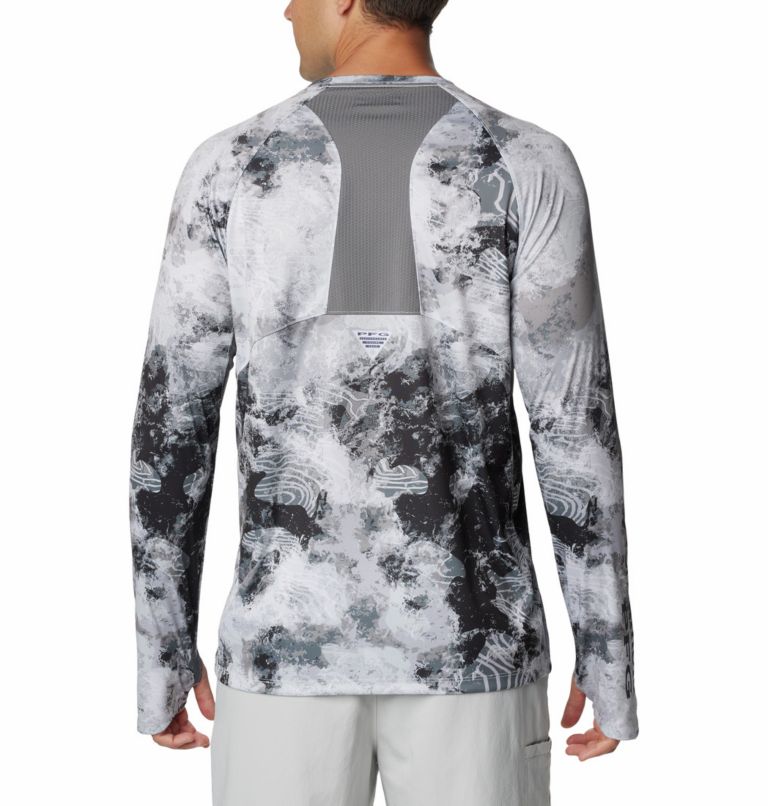 Men's Super Terminal Tackle Vent Sun Protective Long Sleeve T-Shirt, Color: Cool Grey Deepwaters Camo, image 2