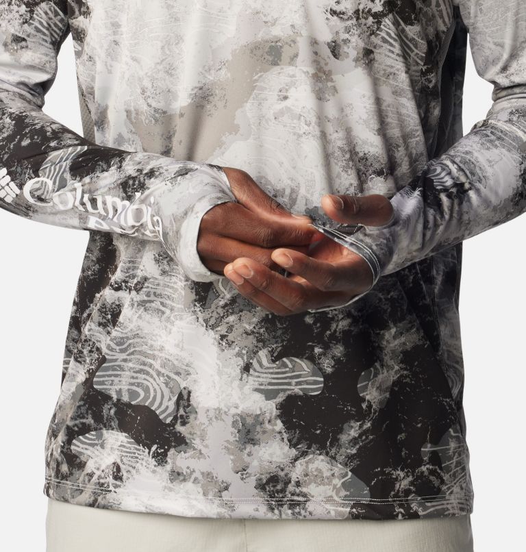 Columbia Men's Super Terminal Tackle Long Sleeve Shirt, Cool Grey PFG Camo,  Medium