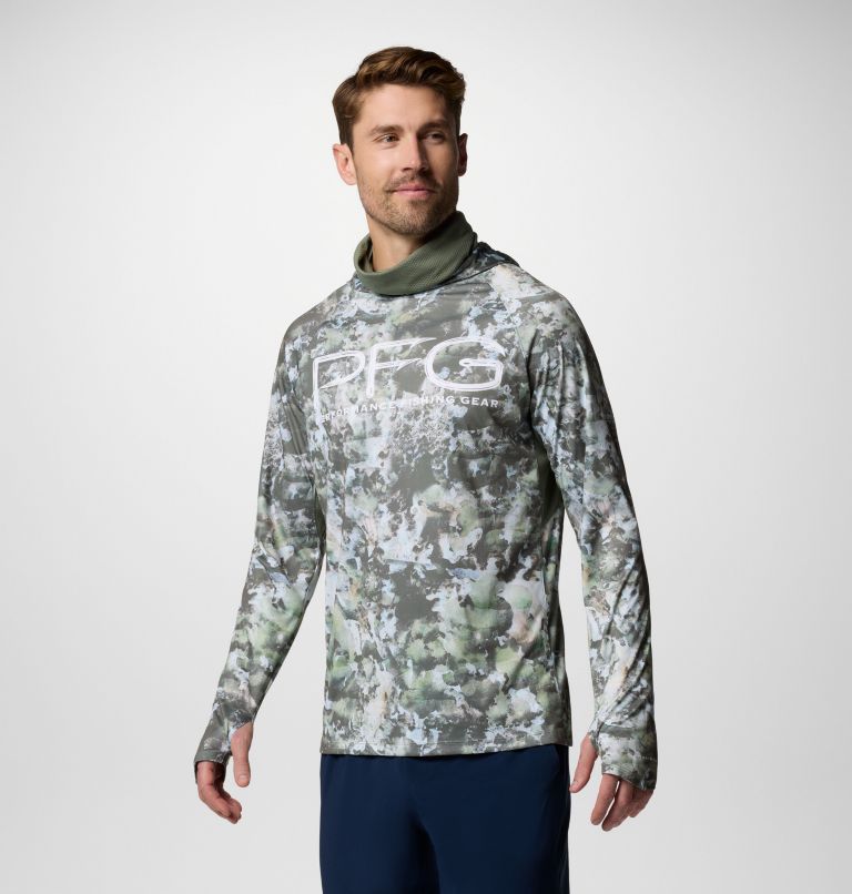Men's PFG Super Terminal Tackle Vent Hoodie, Color: Cypress Seamoss, image 4