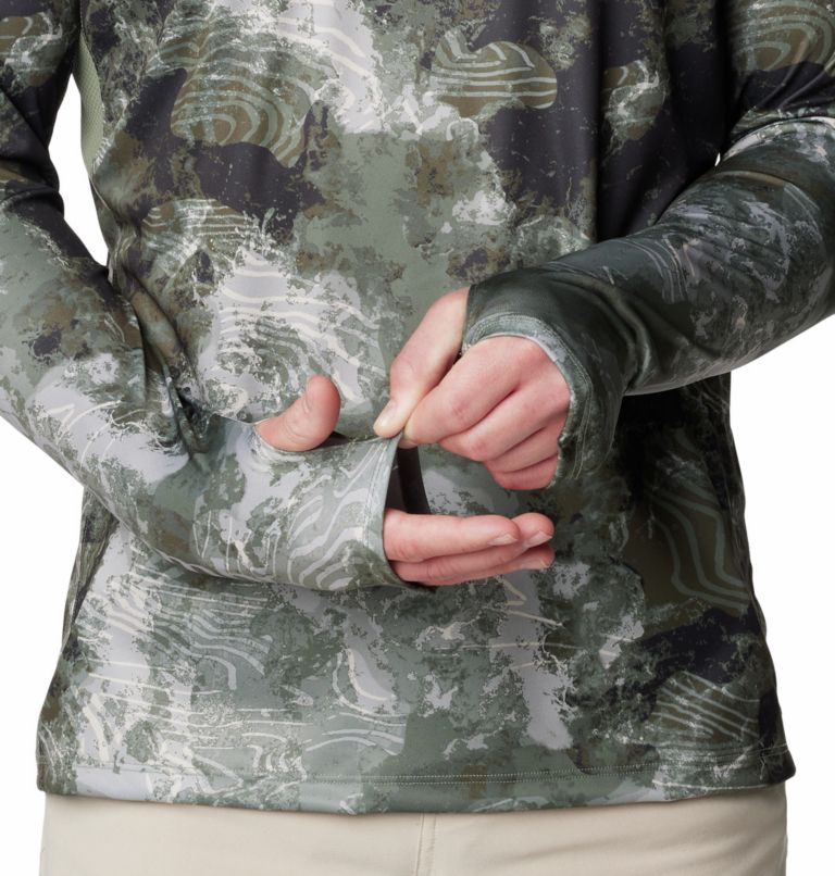 Hoodie Anti-UV Super Terminal Tackle Vent Homme, Color: Cypress Deepwaters Camo, image 7