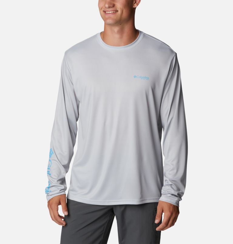 Columbia Men's PFG Terminal Tackle Vent Long Sleeve Shirt - L - Grey