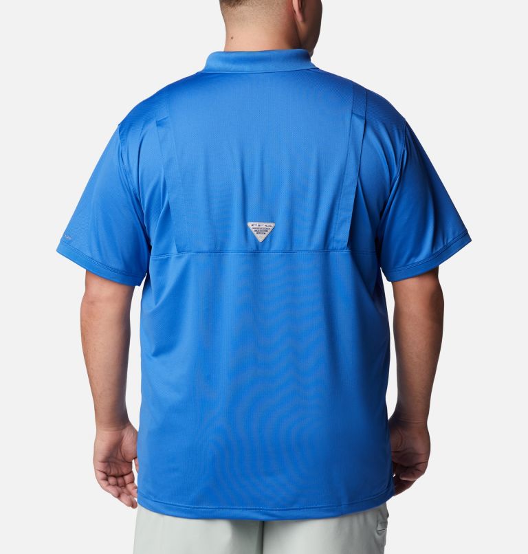 Camicia Pesca Columbia PFG Tamiami II Uomo: Maniche Lunghe, UPF 40, Antiumidità, Blu Navy, Taglie Forti - copertina