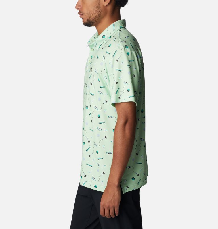 Men's PFG Super Slack Tide Stretch Polo, Color: Key West Boozy Bobbers, image 3