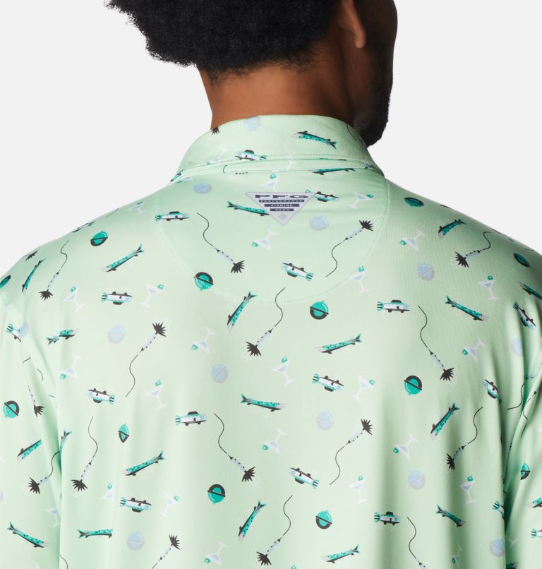 Men's PFG Super Slack Tide Stretch Polo, Color: Key West Boozy Bobbers, image 5