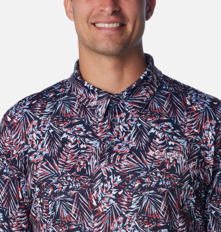 Men's PFG Super Slack Tide Stretch Polo, Color: Collegiate Navy Tunado, image 4