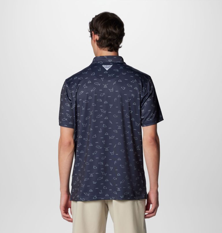 Men's PFG Super Slack Tide Stretch Polo, Color: Nocturnal Deepdivers, image 2
