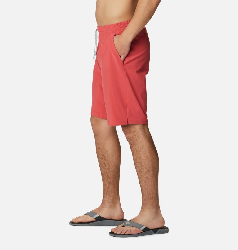Men's PFG Slack Tide Hybrid Water Shorts, Color: Sunset Red, image 3