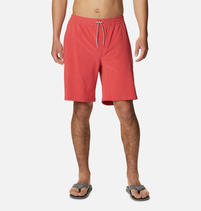 Thumbnail: Men's PFG Slack Tide Hybrid Water Shorts, Color: Sunset Red, image 1