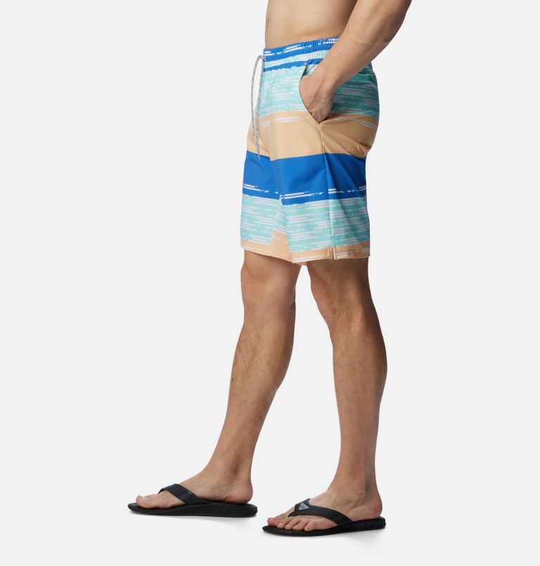 Thumbnail: Men's PFG Super Slack Tide Hybrid Water Shorts, Color: Vivid Blue Ikat Rainbow, image 3