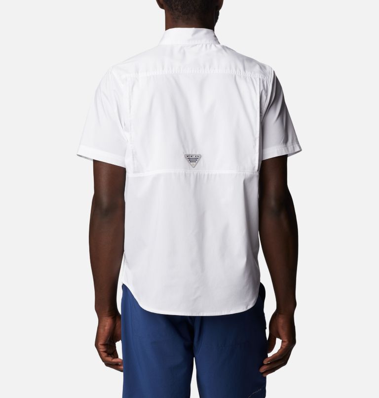 Thumbnail: Men's PFG Bonefish Short Sleeve Shirt, Color: White, image 2