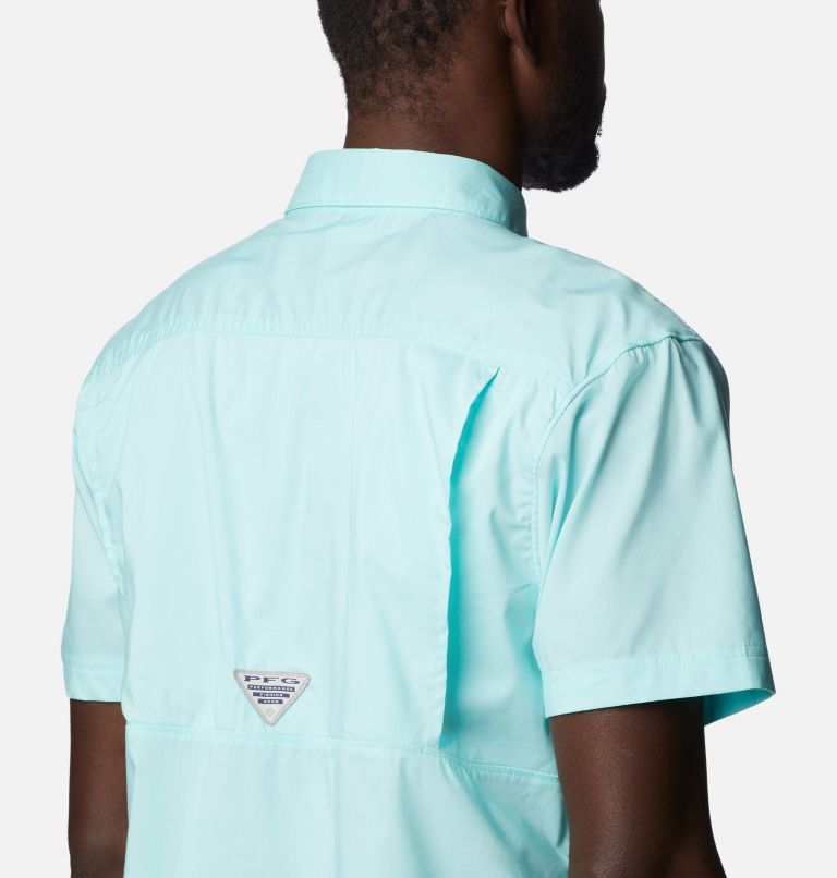 Men's PFG Bonefish Short Sleeve Shirt, Color: Gulf Stream, image 5