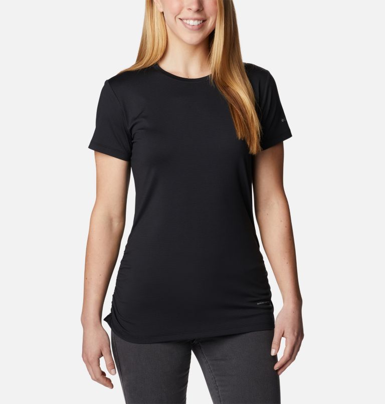 Columbia Women's Leslie Falls Short Sleeve Shirt - XS - Black