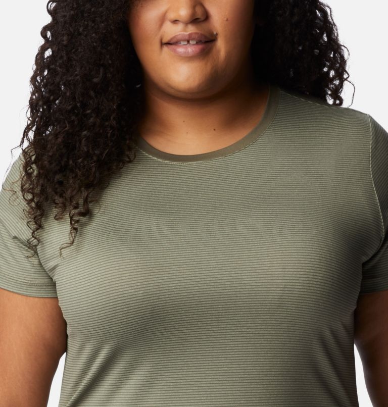 Women's Leslie Falls Short Sleeve Shirt - Plus Size, Color: Stone Green, image 4