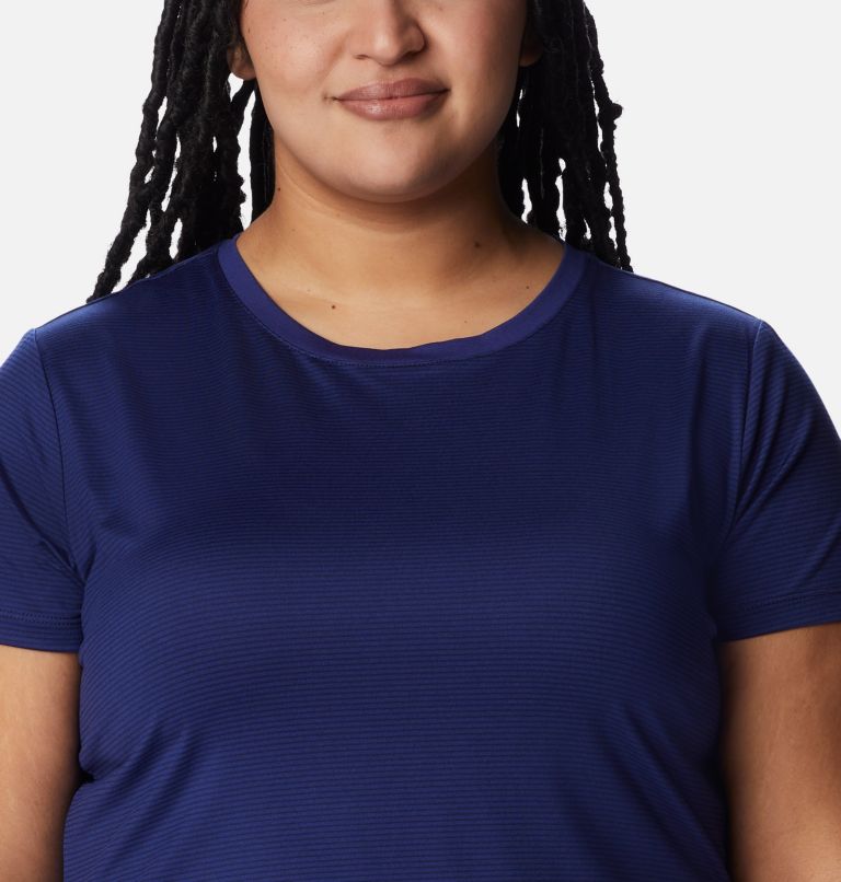 Thumbnail: Women's Leslie Falls Short Sleeve Shirt - Plus Size, Color: Dark Sapphire, image 4