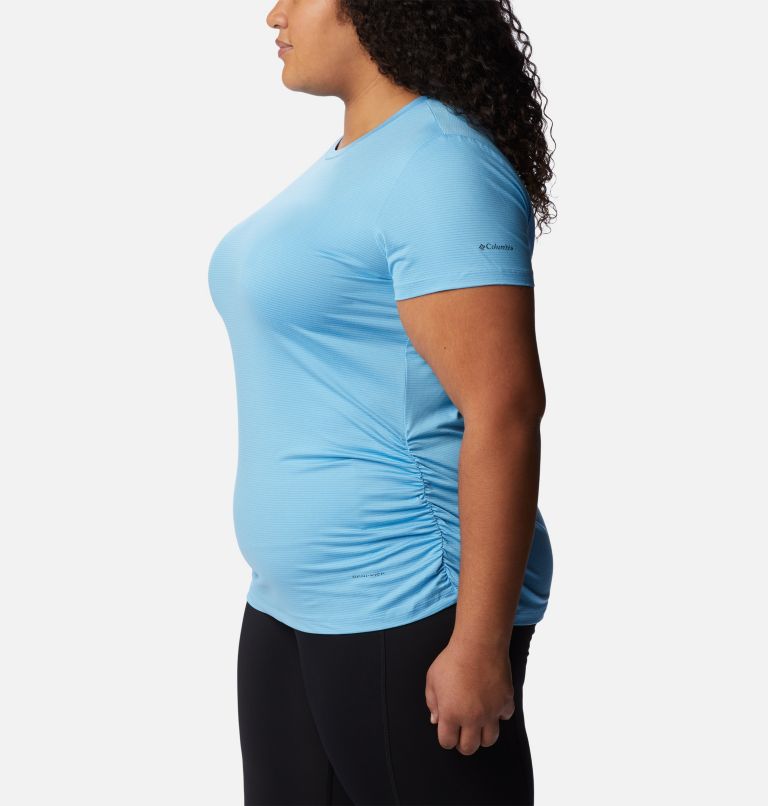 Thumbnail: Women's Leslie Falls Short Sleeve Shirt - Plus Size, Color: Vista Blue, image 3