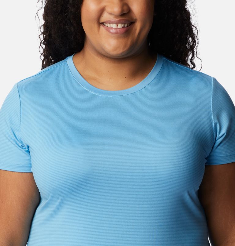 Women's Leslie Falls Short Sleeve Shirt - Plus Size, Color: Vista Blue, image 4