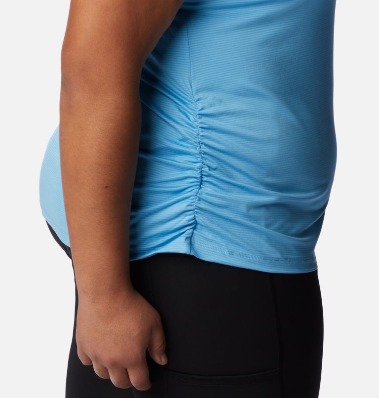 Thumbnail: Women's Leslie Falls Short Sleeve Shirt - Plus Size, Color: Vista Blue, image 5