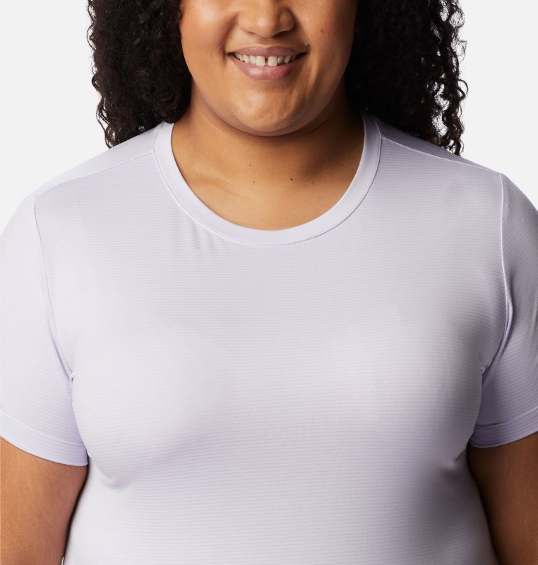 Thumbnail: Women's Leslie Falls Short Sleeve Shirt - Plus Size, Color: Purple Tint, image 4