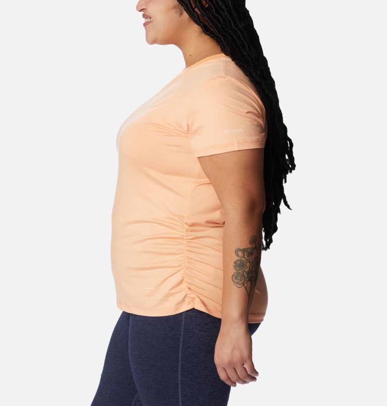 Women's Leslie Falls Short Sleeve Shirt - Plus Size, Color: Peach, image 3