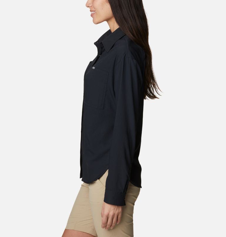 Women's Silver Ridge Utility Long Sleeve Shirt, Color: Black, image 3