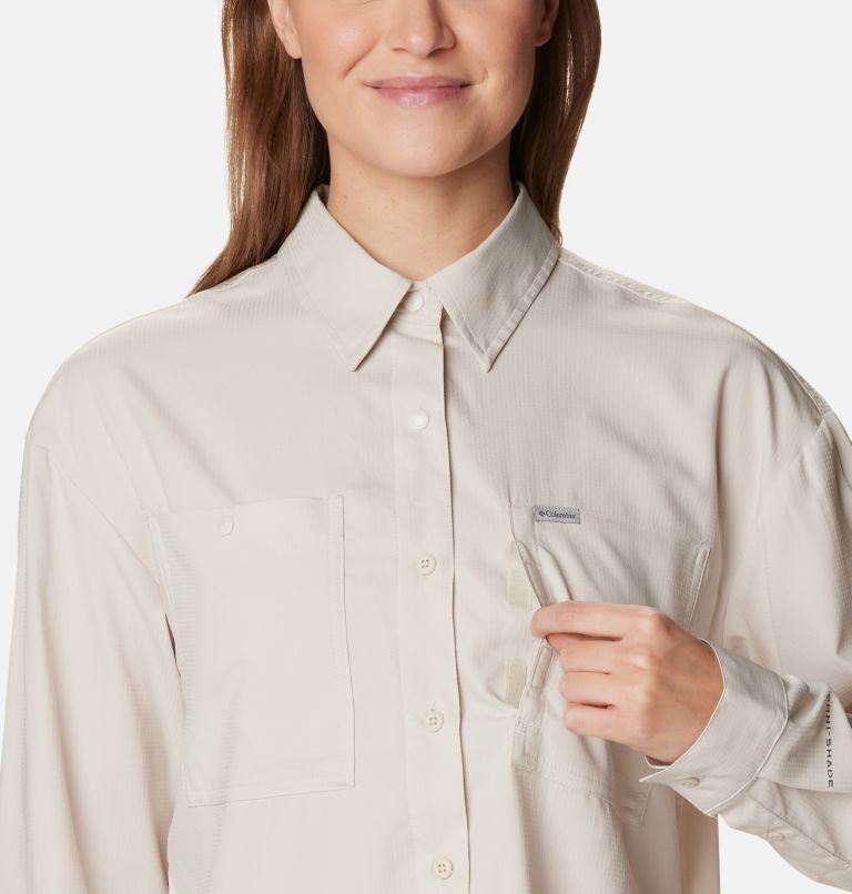 Women's Silver Ridge Utility Long Sleeve Shirt, Color: Dark Stone, image 4