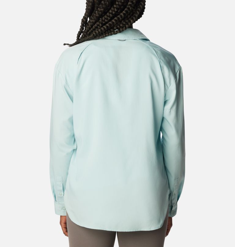 Women's Silver Ridge Utility Long Sleeve Shirt, Color: Aqua Haze, image 2