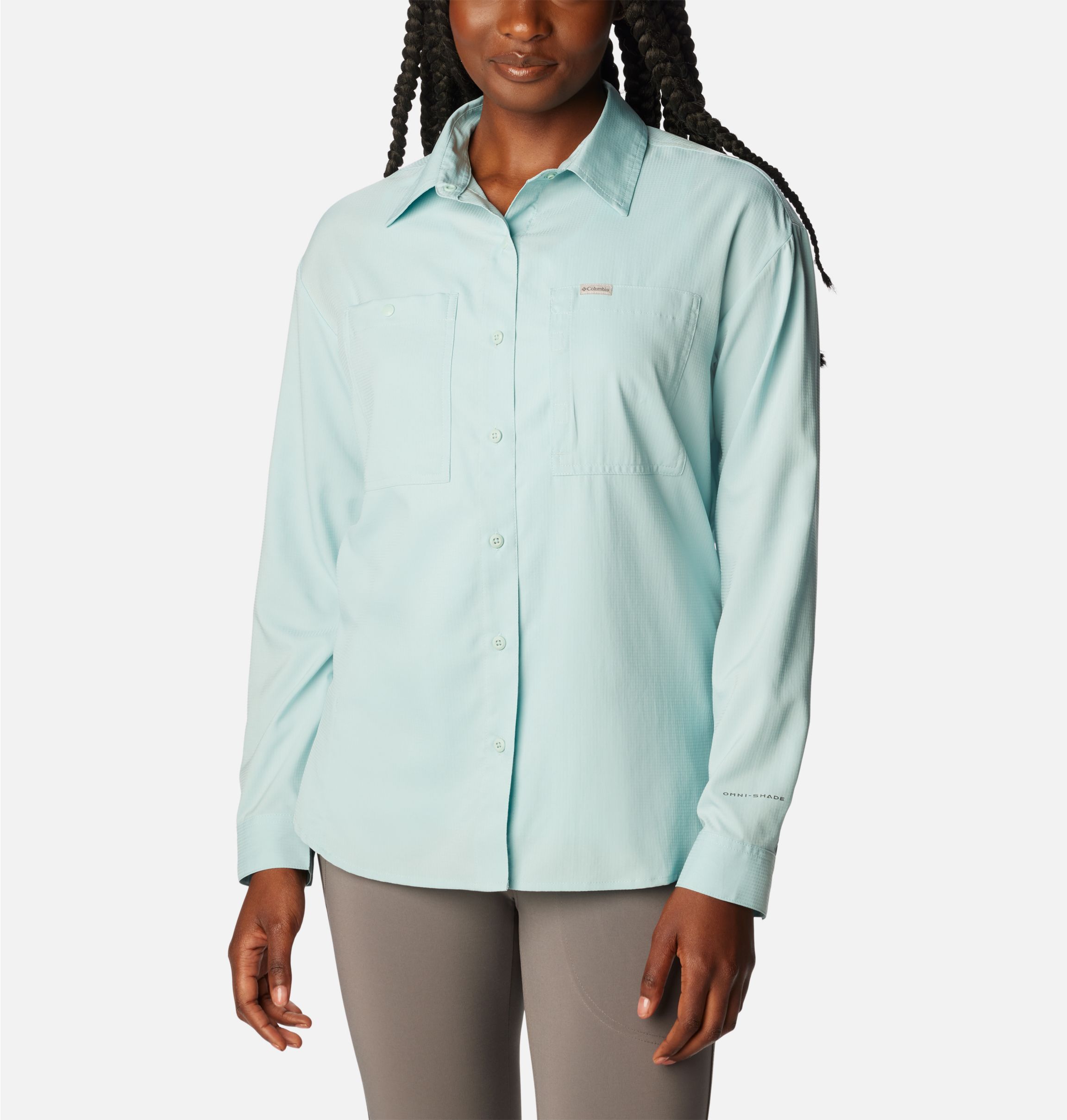 Columbia button up store shirts long sleeve