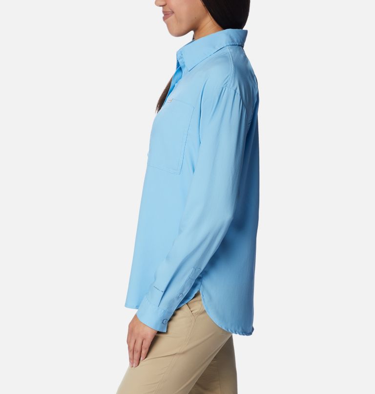Women's Silver Ridge Utility Long Sleeve Shirt, Color: Vista Blue, image 3