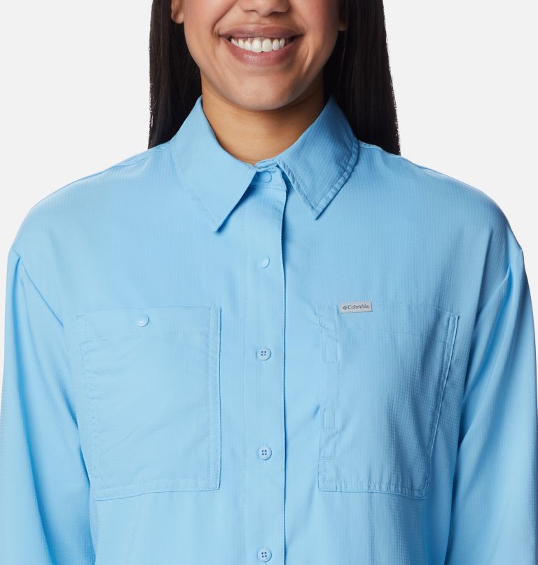 Women's Silver Ridge Utility Long Sleeve Shirt, Color: Vista Blue, image 4