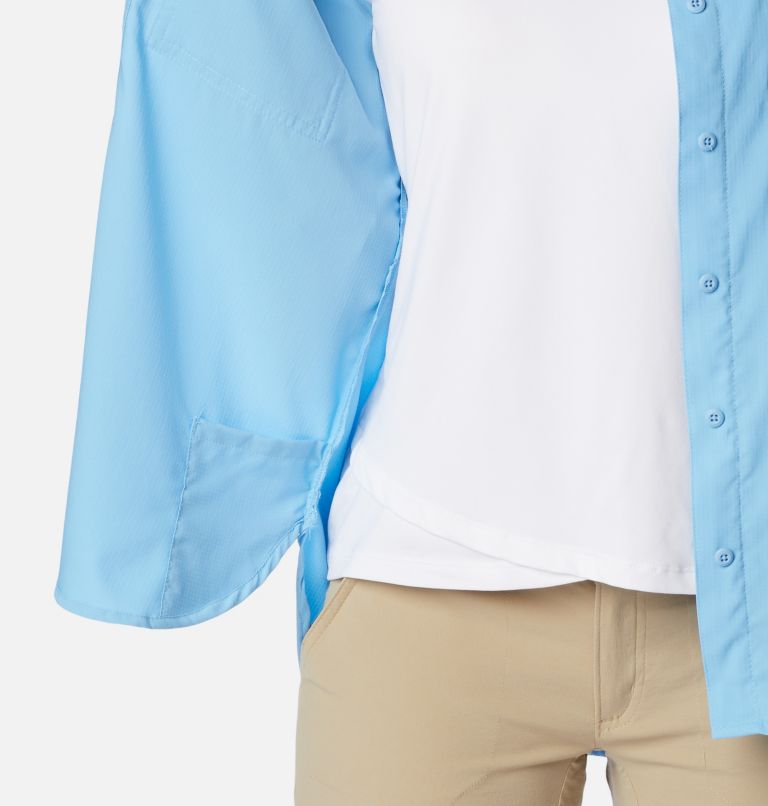 Women's Silver Ridge Utility Long Sleeve Shirt, Color: Vista Blue, image 6