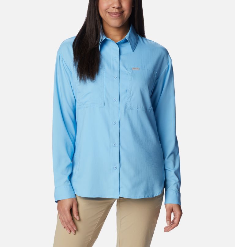 Women's Silver Ridge Utility Long Sleeve Shirt, Color: Vista Blue, image 1