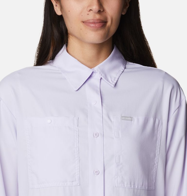 Thumbnail: Women's Silver Ridge Utility Long Sleeve Shirt, Color: Purple Tint, image 4