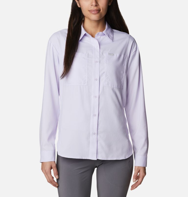 Women's Silver Ridge Utility Long Sleeve Shirt, Color: Purple Tint, image 1