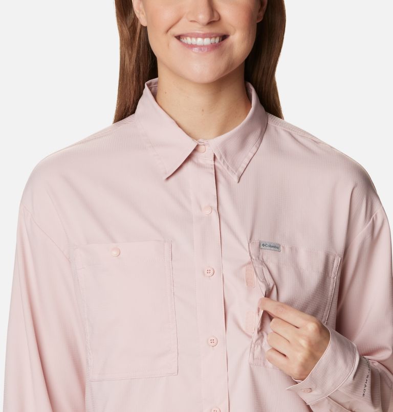 Women's Silver Ridge Utility Long Sleeve Shirt, Color: Dusty Pink, image 4