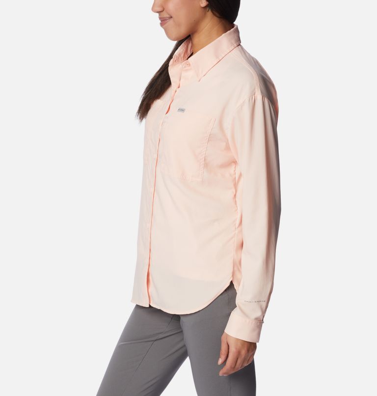 Women's Silver Ridge Utility Long Sleeve Shirt, Color: Peach Blossom, image 3